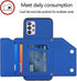 Galaxy A32 5G Wallet Case, Flip Case with Credit Card Holder Lanyard Strap for Women & Men, PU Leather Blue
