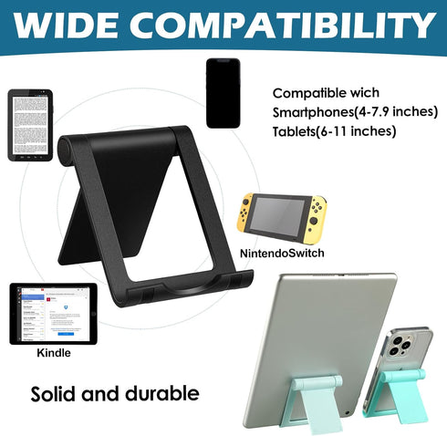 Fabbay 40 Pcs Foldable Cell Phone Stand Desk Multi Angle Tablet Stand Universal Cellphone Holder Portable Smartphone