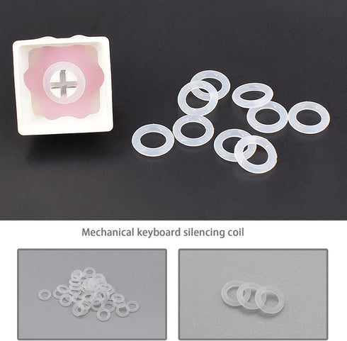 SING F LTD 500PCS Silicone O-Rings Compatible with Cherry MX Switch Keyboards Mechanical Keyboard Key Silencers Keyboard Sound Dampeners Transparent 1.5mm