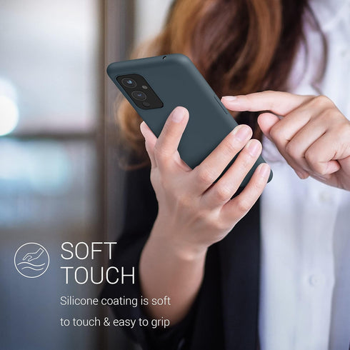 kwmobile Case for OnePlus 9 (EU/NA Version) - TPU Silicone Phone Cover with Soft Finish, Dark Slate