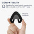 kwmobile Cat Ears for Overear Headphone (Set of 2) - Fits Headbands 1" to 1.5" (2.5cm to 3.8cm) Diameter - Black/Grey.