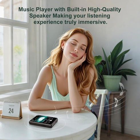 ZAQE 128GB MP3 MP3 5.4, Player - Portable Player with Bluetooth Portable Music Player with FM Radio, Voice Recorder