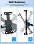 LZSIG 4.7-13.5" Tablet Holder for Mic Stand with Power Bank Clip - Adjustable iPad/iPhone Mount for Music Stand