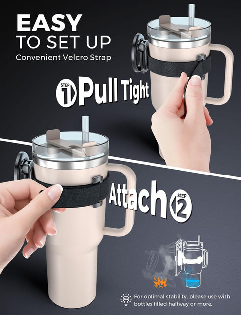 eSamcore Magnetic Phone Holder for Stanley Cup - Foldable Water Bottle Accessories Phone Stand for iPhone, Universal