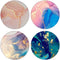 4 Pack Phone Grip, Cell Phone Holder for Smartphone, Finger Expanding Kickstand - Pink Purple Rose Gold Marble