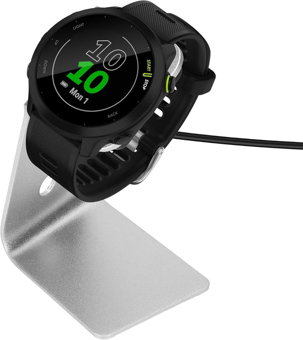 kwmobile Charging Station Compatible with Garmin Forerunner 55/255/255 Music/vivoactive 5 - Charger Dock Metal Stand