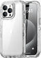 AICase Heavy Duty Clear Case for iPhone 15 Pro Max - 3-Layer, Military Grade, Shockproof, Not Yellowing, Drop