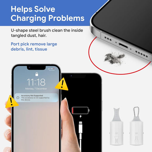 12 in 1 iPhone Cleaning Kit, AirPods Cleaning Kit, Multi Cleaner Tool for USB C/Lightning Cables