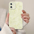 Aoldimu Cute Flower Phone Case for iPhone 12 6.1",Aesthetic Yellow Lines Floral Cases