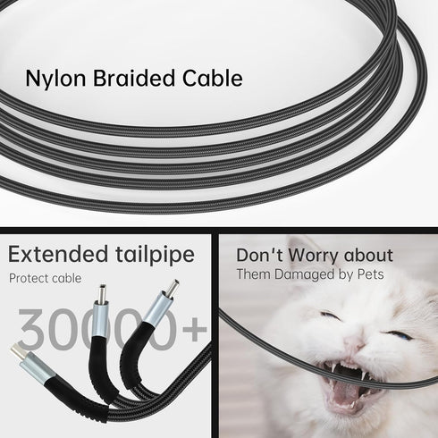 240W USB 4 Cable 6.6ft, Supports 8K@60Hz HD Display & 40Gbps Data Transfer for iPhone 15/Pro/Plus/Max