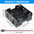 SDTC Tech 2-Set 8X 1.5V AA Battery Holder and I Type Snap Connector Kit, 12 Volt Plastic Battery Case Box