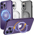 MAGIC JOHN Magnetic Case for iPhone 14 Pro, Compatible with Magsafe, Military Grade Shockproof, Purple