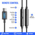 USB C Headphones Over Ear Hooks for iPhone 15 Pro Max Plus, Wired Earbuds with Loops Mic for Samsung Galaxy