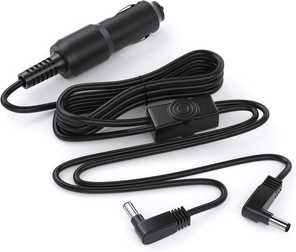 Pwr+ Extra Long 11 Ft Car Charger for Sylvania FANGOR NaviSkauto WONNIE Headrest Dual Screen Portable DVD Player