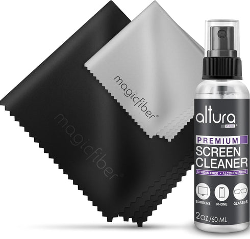 Screen Cleaner Spray and Wipe for Car and Computer Screens - Laptop Cleaning Kit for MacBook Monitor Phone