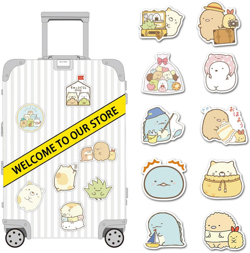 Kawaii Sumikko 50 Pcs Waterproof Removable Stickers, Stylish, Beautiful, Lovely for Boys and Girls, Durable Vinyl