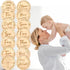 Sanyakti Signs-7 Sets Baby Monthly Milestone,Beautiful Baby Milestone Double Sided Marker Wooden Circles Discs Newborn