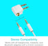 MEE audio Airplane Headphone Adapter for in-Flight Entertainment Systems, Dual 3.5mm Male to Female (2 Pack)