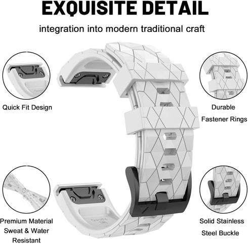 Garmin Fenix 7X Band, 26mm Width Soft Watch Straps, Replacement for Fenix 7X/6X/5X/3 Smartwatches