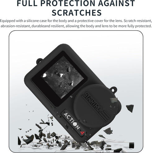 Silicone Protective Sleeve Cover for DJI Osmo Action 4/Action 3 Camera Len Protector Cap Osmo Action 3/4 Camera Accessories with anti-lost rope