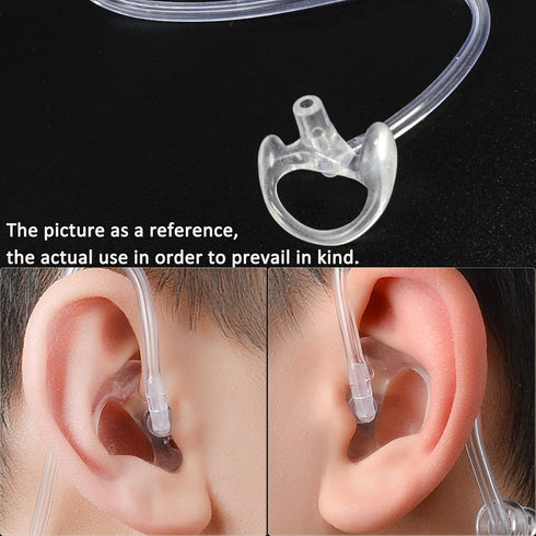 HYS Clear Soft Earmold Replacement Ear Pieces for Transparent Air Acoustic Security Radio Surveillance Headset