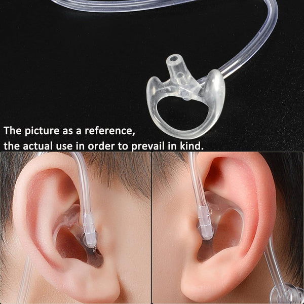 HYS Clear Soft Earmold Replacement Ear Pieces for Transparent Air Acoustic Security Radio Surveillance Headset