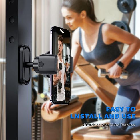 linwetra 360 16/15/14/13/12, Magnetic Phone Holder for Gym - Adjustable Magnet Phone Mount for Workout Recording