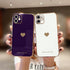 Teageo iPhone 11 Case for Women, Cute Love-Heart Luxury Bling Plating Soft Back Cover with Full Camera Protection -