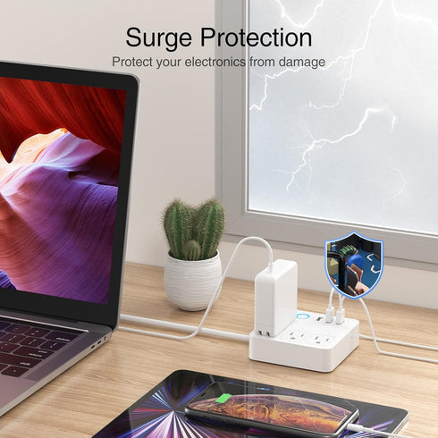 GHome Smart Plug Power Strip, WiFi Surge Protector, Smart Outlets with 3 USB Charging Ports, 10A