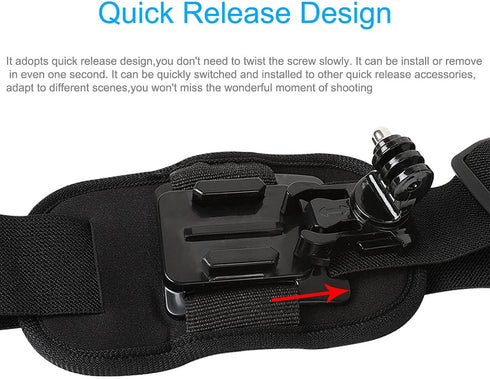 PellKing Single Shoulder Strap Mount for GoPro AKASO and Other Action Cameras