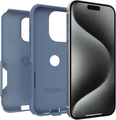 OtterBox 15 Commuter iPhone Pro (Only) Series Case - Crisp Denim (Blue), Slim & Tough, Pocket-Friendly, with Port