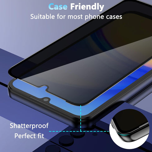 Samsung Galaxy A15 5G Privacy Screen Protector by YWXTW, 9H Tempered Glass, Anti-Spy, 2-Pack. Upgrade your protection!