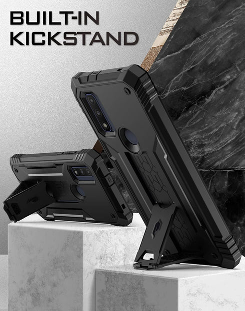 Poetic Revolution Series Case for Motorola Moto G Pure 6.5 inch (2021 Release), Rugged Dual-Layer Shockproof Cover