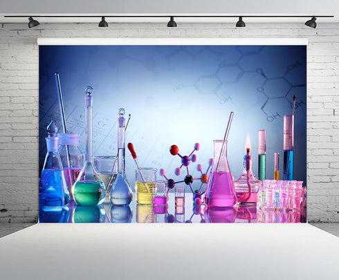 7ftx5ft Science Lab Backdrop Chemistry Lab Equipment Medical Laboratory Scientific Glassware Background Scientist Laboratory Theme Party Decor Photo Booth Studio Props Wallpaper