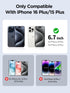 16 6.7 Inch, PDDKISS Compatible for iPhone Plus Privacy Screen Protector Tempered Glass Purple Gradient Anti Spy Anti