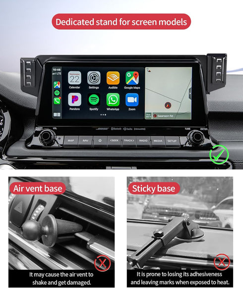 Masergogo 2021-2023 360 8/10.25-inch Car Phone Holder for Kia Seltos, Rotation, Screen Fixed Clip, Auto Accessories