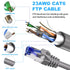 Ethernet Cable 100ft, Cat 6 Outdoor & Indoor FTP Shielded, 23AWG Gigabit Patch Cords with RJ45 Connector