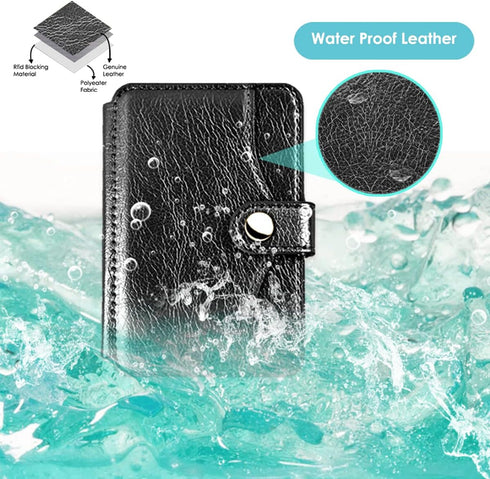 ?? Phone Wallet Stick On - Credit Card Holder for Cell Phone, Stick on for Back of Phone or Phone Case (Black)