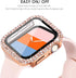 KADES Compatible for Bling Apple Watch Protective Case - Built-in Screen Protector for 40mm iWatch Series SE