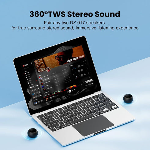 dotn 2026 5W IP7 8H Mini Bluetooth Speaker, Super Bass Portable Wireless Speaker with Lanyard, Waterproof Playtime