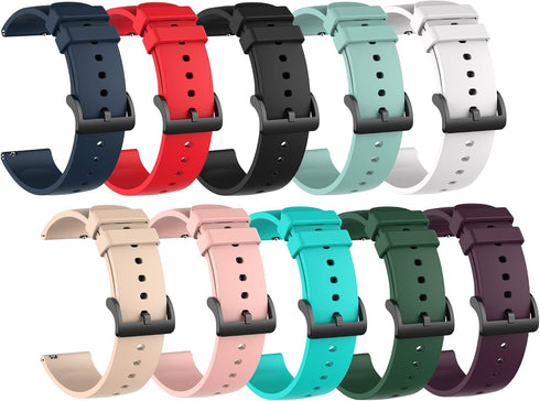 10 Pack Replacement Bands for Nerunsa P66D 1.85 inch P66 22mm Smart Watch, Compatible with NiUFFiT, Popglory