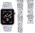 iiteeology Compatible with Apple Watch Band 46mm 45mm 44mm 42mm, Glitter Shiny Bling Leather Band for iWatch Series