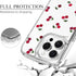 Idocolors 13 for iPhone Pro - Cute Cherry Case for Women, Clear Slim Crystal Case, Anti Peel Off, Not Yellowing