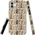Generic Case for iPhone 16,Embroidery Floral Bookshelf Phone Case Slim Silicone Shockproof Cover