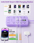 kakahigh 5 11 6 (24W/4.8A), Purple Extension Cord with Multiple Outlets- FT Lavender Power Strip, Girls Extension Cord