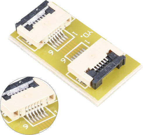 uxcell 0.5mm Pitch 6 Pin to 6 Pin Extension Connector Adapter for FFC FPC Cable, Extend Zip HDD