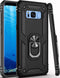 LUMARKE Galaxy S8 Case, Military Grade Protective Phone Cover Black, 16ft Drop Tested, Magnetic Ring Kickstand