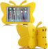 iPad 7 8 9 10.2 Kids Case, 3D Cute Butterfly 10.2 inch iPad 9th 8th Generation Tablet Case for Kids Girls, Yellow