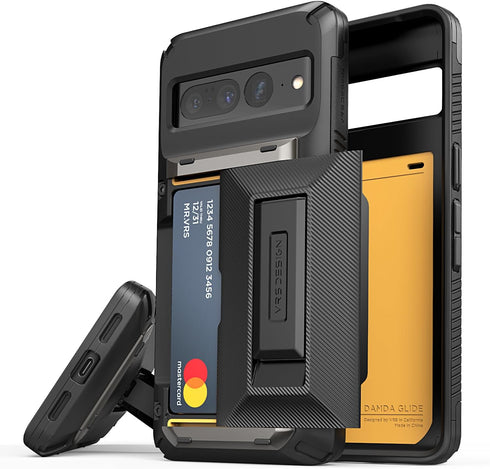 VRS DESIGN Damda Glide Hybrid Phone Case for Pixel 7 Pro, Functional Sturdy Case Compatible for Pixel 7 Pro (Black)