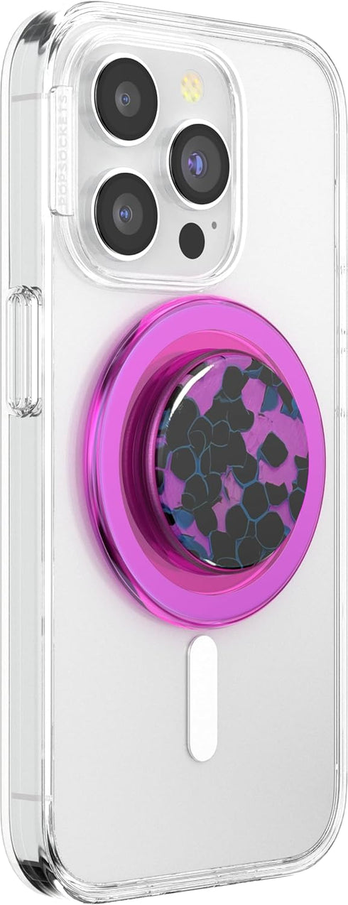 Purple Prism PopSockets Phone Grip with MagSafe Compatibility, Wireless Charging Compatible Phone Holder.